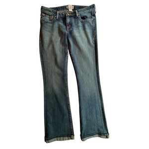 PRVCY Malibu Hills Bootcut Jeans Womens 28 Blue Medium Wash Low Rise Stretch